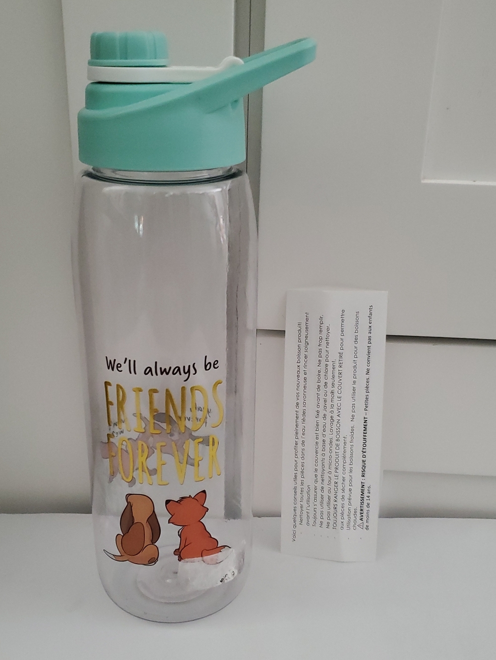 Disney Mint Green 'Friends Forever' Water Bottle with Flip Straw Lid